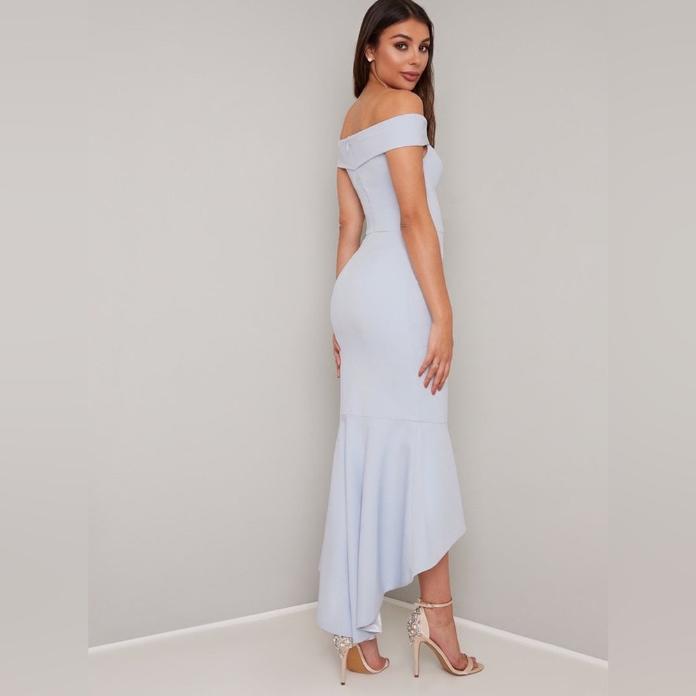 Chichi London Light Blue Mermaid Gown - Picture 2 of 8